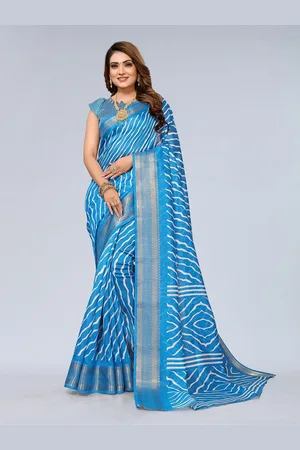Moda Rapido Leheriya Zari Saree