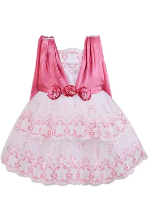 Wish Karo Baby Girls Pink Net Dress