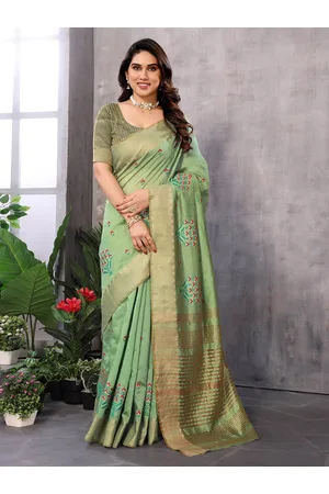 Moda Rapido Floral Embroidered Kanjeevaram Saree