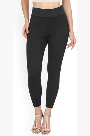 Cation Women Black Woven Jeggings