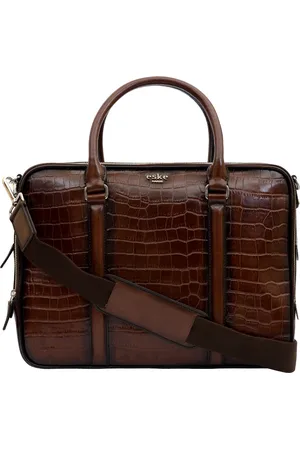 Eske Stephen Leather Animal Print Upto 16inch Laptop Messenger Bag