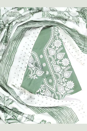 SALWAR STUDIO Floral Embroidered Unstitched Dress Material