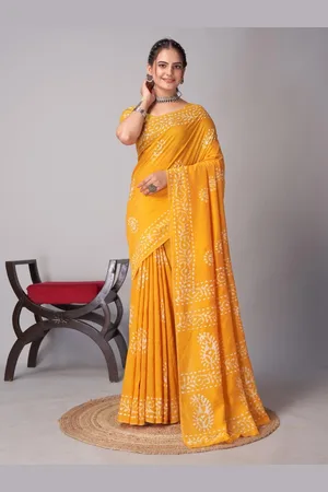 HERE&NOW Batik Block Print Saree