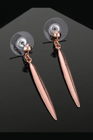 ESTELE Rose Gold-Plated Contemporary Drop Earrings