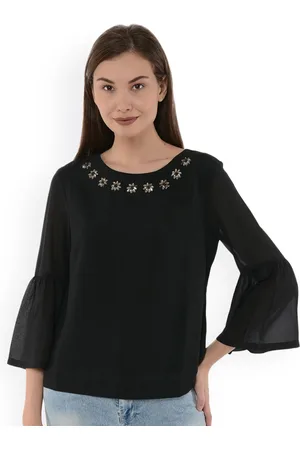 Gipsy Women Black Embellished Top