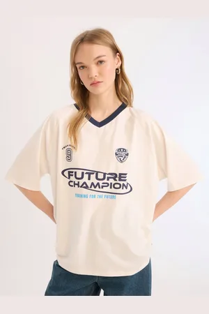 DeFacto Women Sports Printed Applique T-shirt