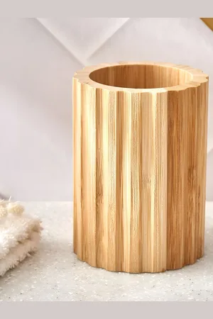 Home Centre Brown Striped Wood