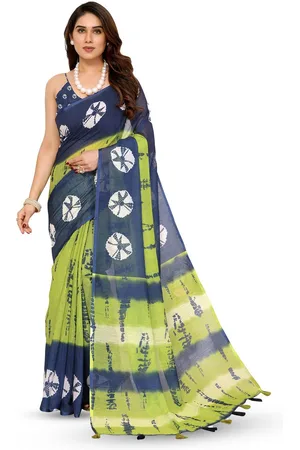 Moda Rapido Tie and Dye Linen Blend Saree