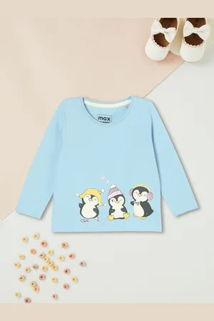 Max Collection Girls Graphic Printed Round Neck Cotton T-shirt