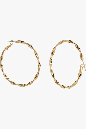Kazo Gold-Plated Contemporary Hoop Earrings