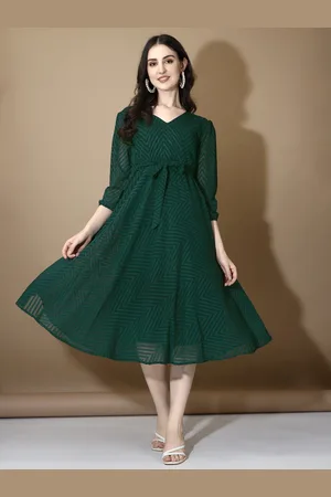 Ethnic Yard Georgette A-Line Midi Dress