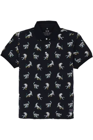 Status Quo Boys Printed Polo Collar Pockets T-shirt