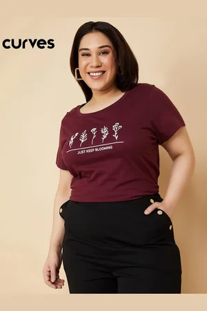 Max Collection Women Typography Printed Applique T-shirt