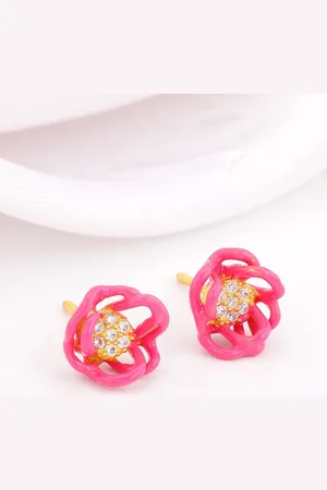 GIVA Gold-Plated Contemporary Studs Earrings