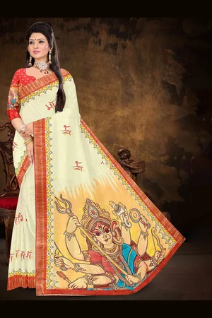 Moda Rapido Ethnic Motifs Zari Silk Blend Saree