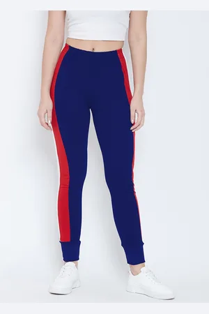 CHROME & CORAL Women Blue Solid Slim-Fit Joggers