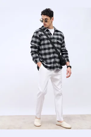 Styli Men Opaque Checked Casual Shirt