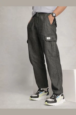 WROGN Men Pure Cotton Loose Fit Trousers