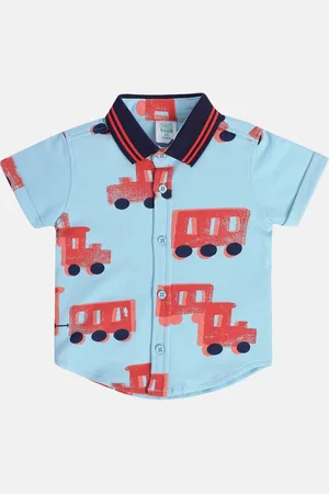 MINI KLUB Boys Opaque Printed Casual Shirt