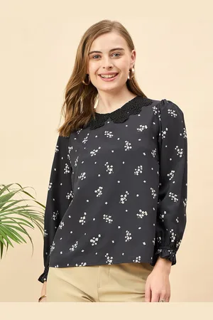 Mast & Harbour Floral Print Puff Sleeve Top
