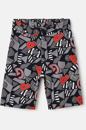 Blue Giraffe Boys Printed Shorts