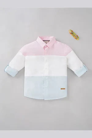 Ed-a-Mamma Boys Colourblocked Cotton Casual Shirt