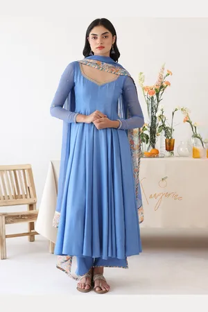 Baise Gaba Sweetheart Neck Panelled Anarkali Kurta with Pyjamas & Dupatta