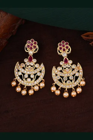 ESTELE Crescent Shaped Chandbalis Earrings