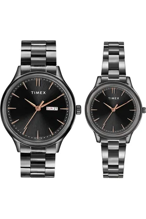 Timex Bracelet Style His & Her Analogue Watch Set TW00ZP007