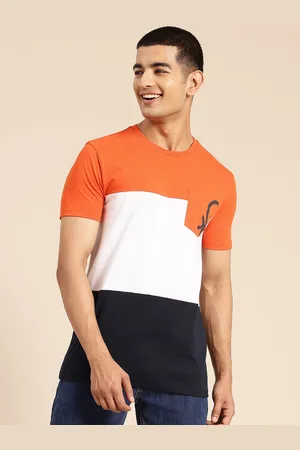 Benetton Colourblocked Regular Fit T-shirt with Brand Logo Detail