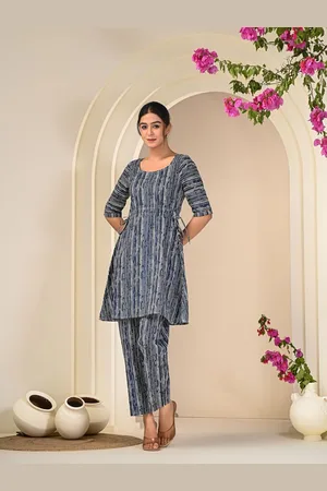 Moda Rapido Women Printed Regular Pure Cotton Kurti with Trousers