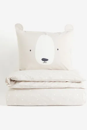 H&M Beige Single Duvet Cover Set
