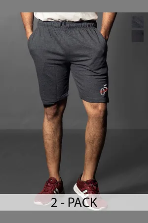 Moda Rapido Men Pack Of 2 Typography Printed Regular Fit Mid-Rise Shorts