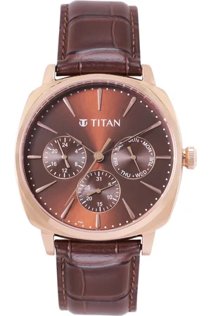 Titan Men Classique Leather Analogue Watch 90189WL01-Blue