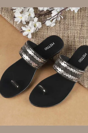 Metro Printed Block Sandals