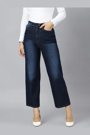 BAESD Women Flared High-Rise Light Fade Stretchable Jeans