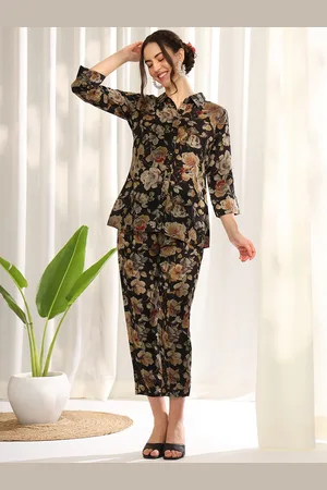 ASPORA Floral Printed Shirt With Trouser