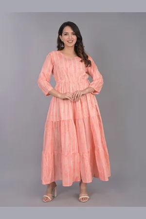 Do Dhaage Ethnic Motifs Print Fit and Flare Maxi Dress