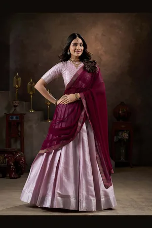 LOOKNBOOK ART Woven Design Ready to Wear Lehenga & Blouse With Dupatta