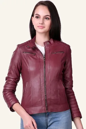 Leather Retail Women Solid PU Biker Jacket