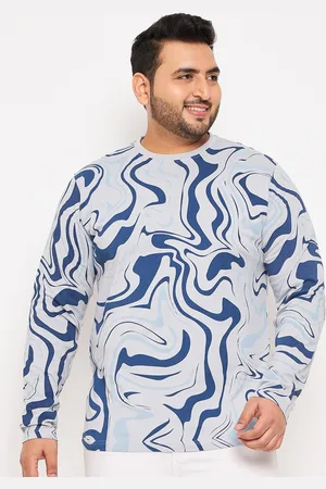 Club York Plus Size Abstract Printed Cotton T-shirt