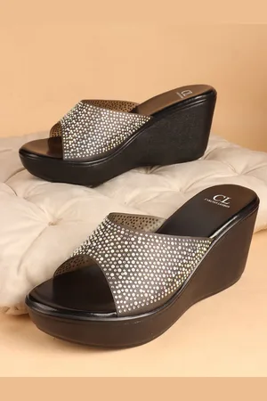Carlton London Embellished Party Wedge Sandals