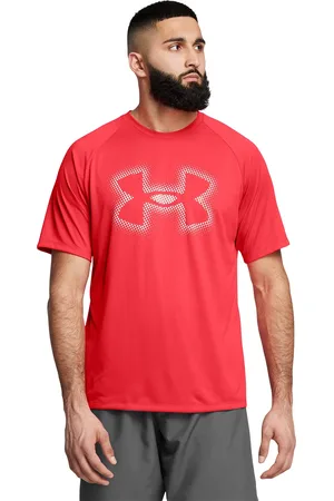 Under Armour Brand Logo Print Raglan Sleeves Loose Fit Tech Training T-shirt