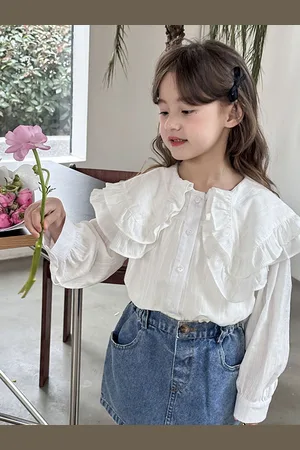 LULU & SKY Girls Floral Opaque Printed Casual Shirt