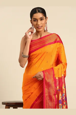 Varkala Silk Sarees Ethnic Motifs Zari Paithani Saree