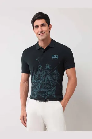 Ralph Lauren Men Graphic Printed Polo Collar Cotton Slim Fit T-shirt