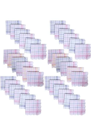 Kuber Industries 36-Pcs Checked Cotton Handkerchief