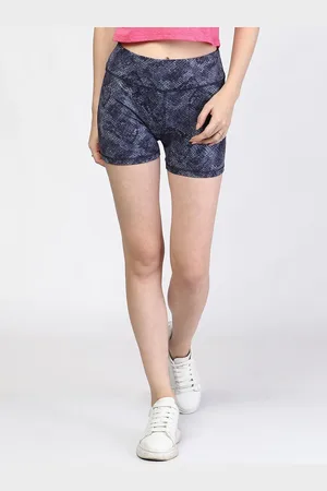 The Dance Bible Women Abstract Printed Slim Fit Sports Shorts