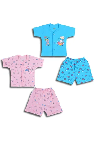 Wish Karo Boys Pack Of 2 Printed Cotton Shirt With Shorts