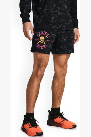 Under Armour UA Project Rock Rival Terry Men Mid Rise Sports Shorts